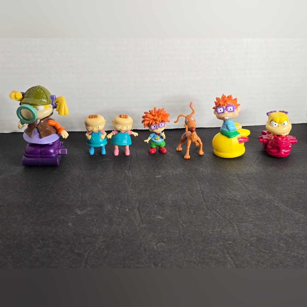 VINTAGE LOT OF 7 BURGER KING HAPPY MEAL  RUGRATS TOYS